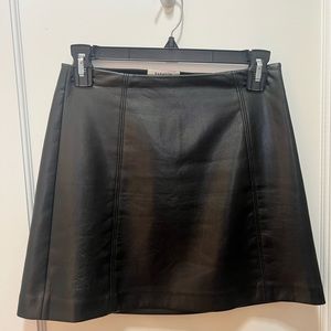 Babaton faux leather black skirt, size 2